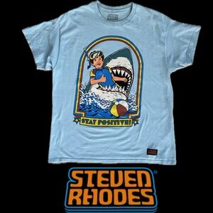 🦈Shark & Boy Steven Rhodes Old Looking Graphic T-Shirt | Men’s Large
